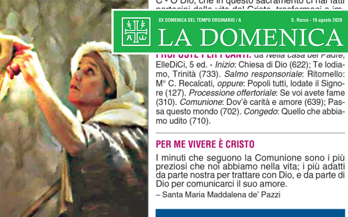 La Domenica Foglietto Per La Messa Foglietto La Domenica per sabato 15 e domenica 16 agosto – Parrocchia