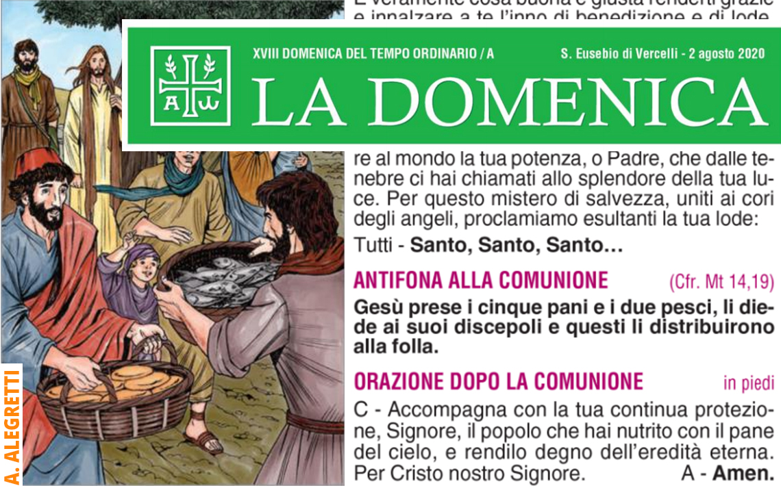 La Domenica Foglietto Per La Messa Foglietto La Domenica - XVIII Domenica fra l'Anno (A) – Parrocchia San