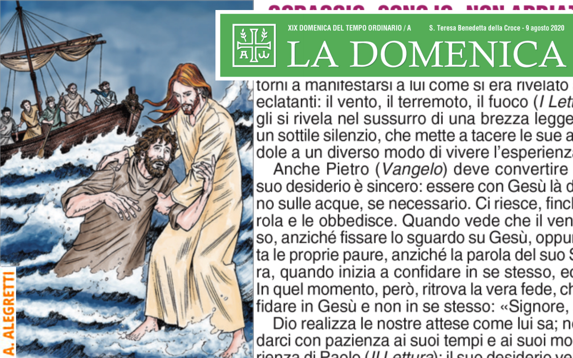 Foglietto La Domenica XIX Domenica fra l’Anno (A) Parrocchia San Vincenzo de' Paoli Foglietto La Domenica XIX Domenica fra l’Anno (A) Parrocchia San Vincenzo de' Paoli