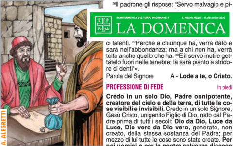 Foglietto “La Domenica” – XXXII Domenica fra l’Anno