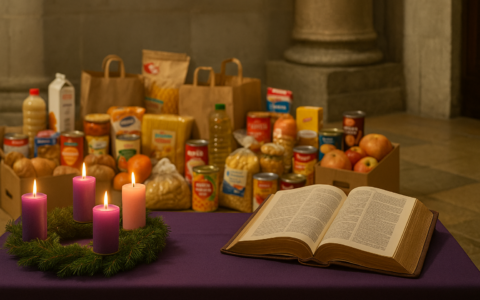 Raccolta di generi alimentari per i pacchi di Natale